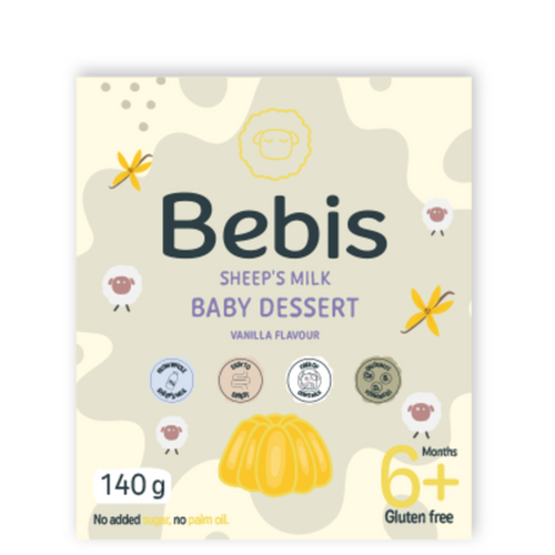 Delicious, sugar-free baby pudding with sheep's milk
