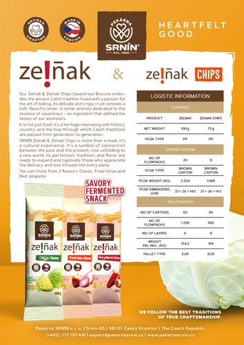 Zelnak Savory Fermented Snack - datasheet