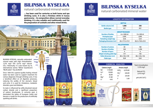 Bílinská Kyselka acidic carbonated mineral water