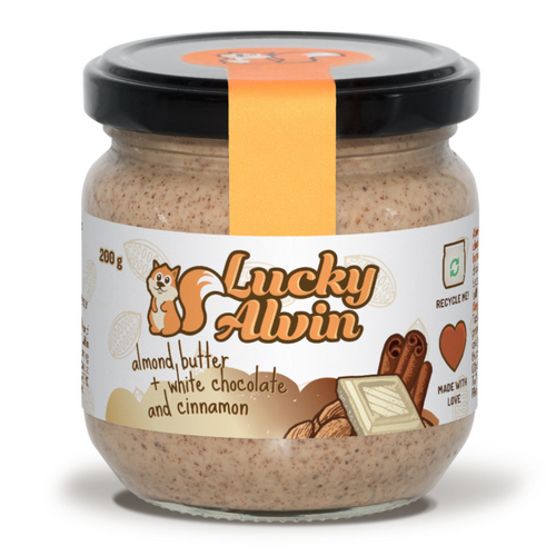 almond butter + white chocolate + cinnamon