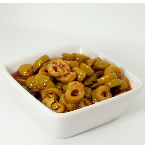Spanish Spicy Sliced Green Olives