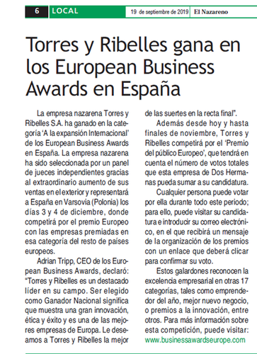 BETIS in the European Business Awards