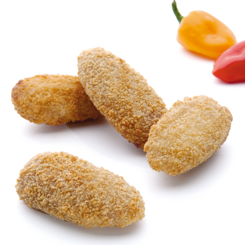 Breaded green jalapeño with cream cheese