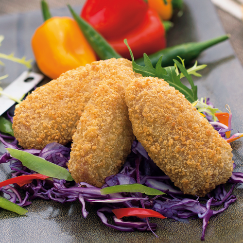Breaded green jalapeño with cream cheese