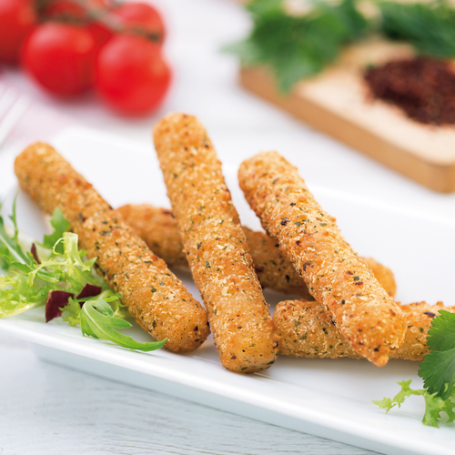 Breaded mozzarella sticks
