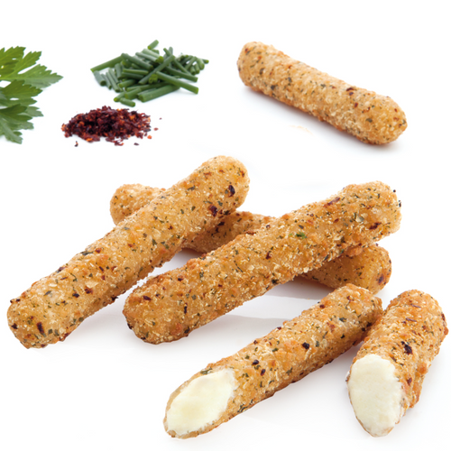 Breaded mozzarella sticks