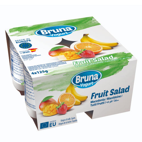 LONG-LIFE YOGURT 4x125 gr Shelf Stable – Fruit Salad