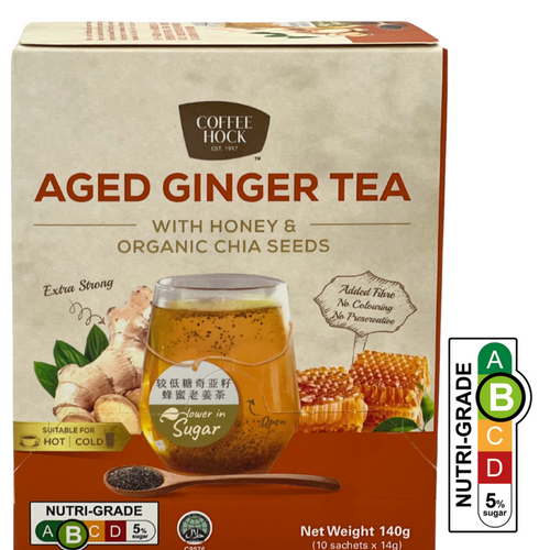 Aged Ginger Tea with Honey & Organic Chia Seeds