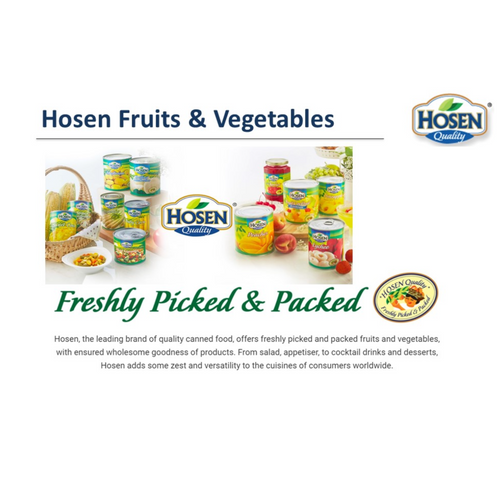 HOSEN CANNED FRUITS, VEGETABLES & FISHES