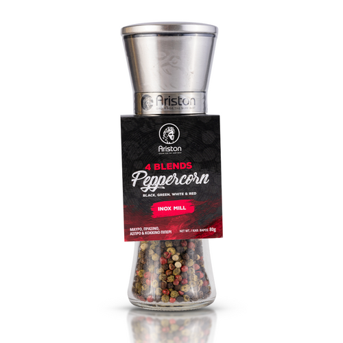 Ariston Premium Sea Salt-Infused Sea Salt, 4 Blend Peppercorn