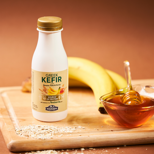 Koukakis Farm Greek Kefir with Banana, Oats, Honey