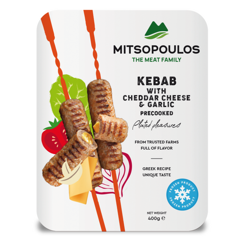 Kebab with Cheddar Cheese and garlic Precooked