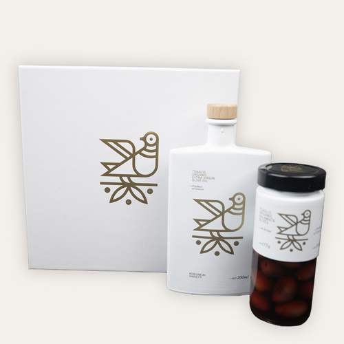GIFT BOX Of Organic E.V.V.0. 200ml & Organic Olivew 155gr