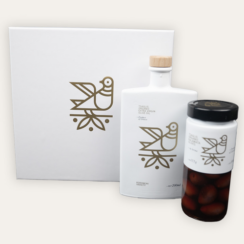 GIFT BOX Of Organic E.V.V.0. 200ml & Organic Olivew 155gr