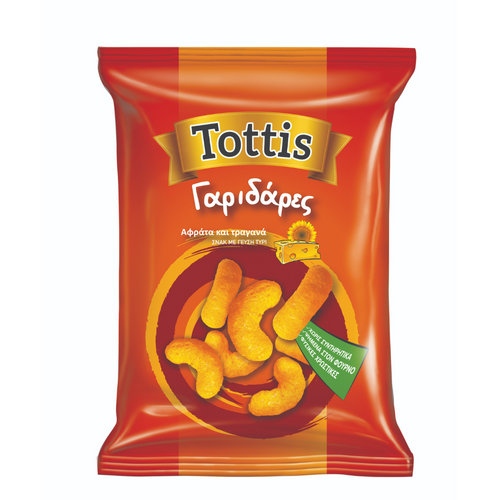 TOTTIS CHIPS IN FLAVORS , SNACKS WITH CHEESE FLAVOUR & HAZELNUT BALLS