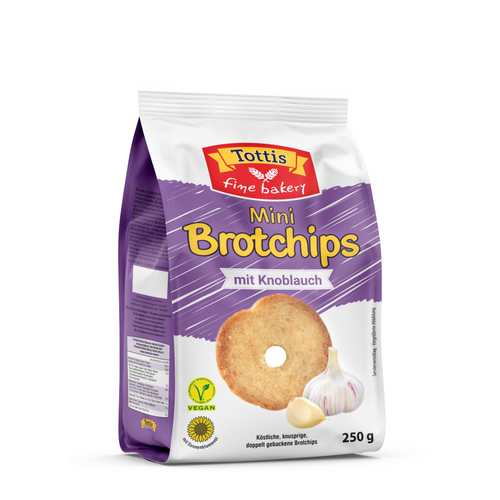 TOTTIS FINE BAKERY MINI BREAD CHIPS in flavors