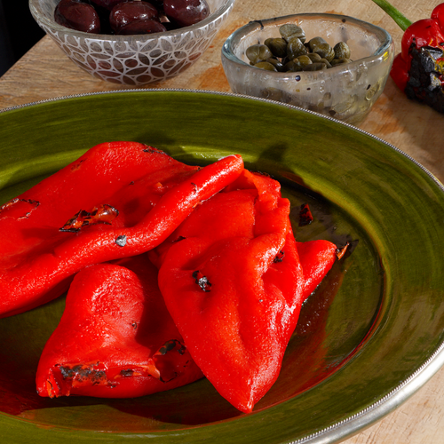Roasted red peppers