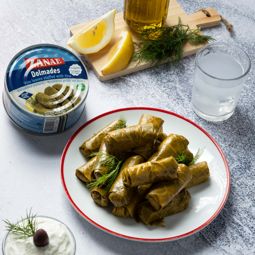 Dolmades - Vine leaves stuffed with Rice