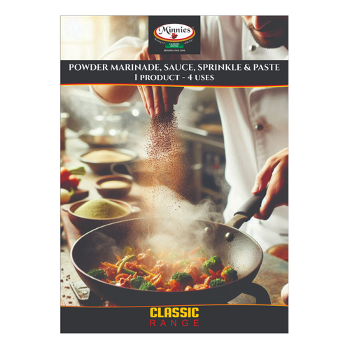 Minnies Powder Marinade, Sauce, Sprinkle & Paste