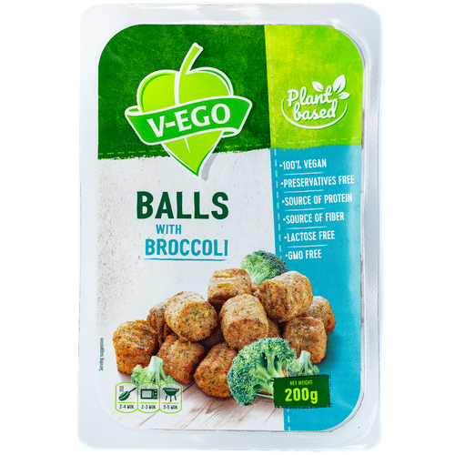 Vegan Meat Free Meatballs with Broccoli