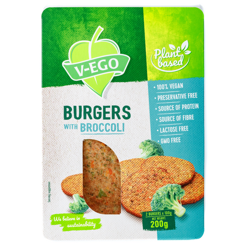 Vegan Burgers with Broccoli