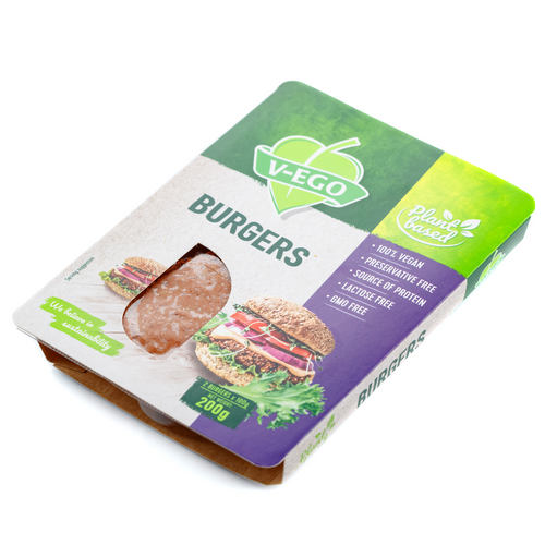 Vegan Plant-Based Burgers, Raw