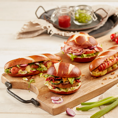 Pretzel Burger Bun, 80 g