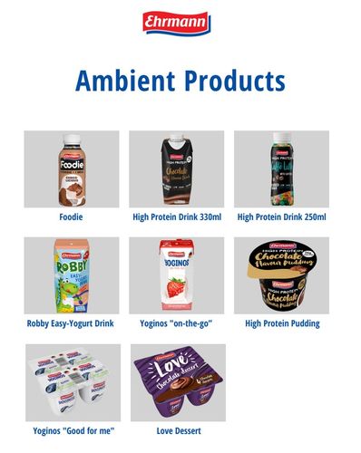 Ehrmann Ambiet Product Portfolio