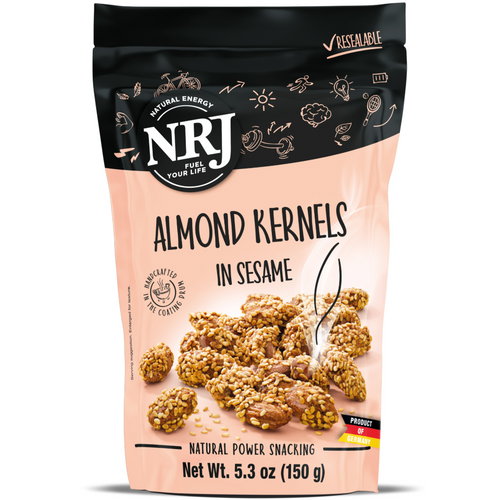 Almond kernels  coated with sesame