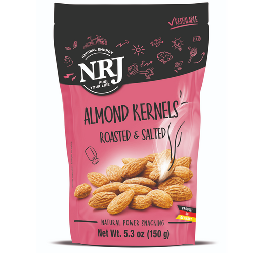 Almond kernels roasted and salted