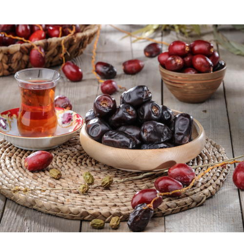 Various fresh and dried dates of different origins in premium quality