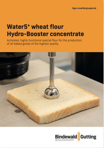Water5+ wheat flour Hydro-Booster concentrate Activated, highly functional special flour for the production of all baked goods of the highest quality.