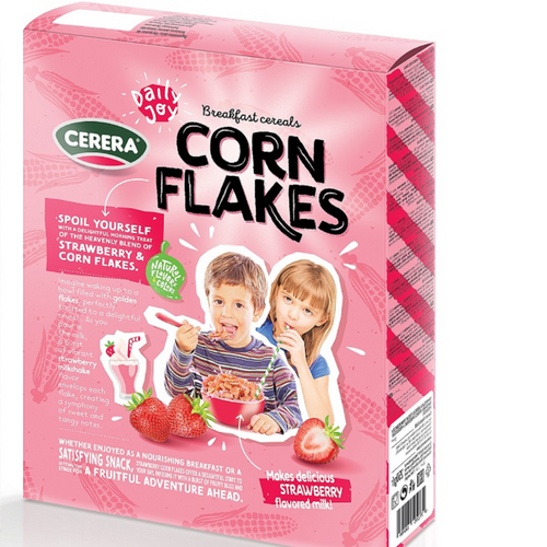 Corn flakes, Strawberry taste