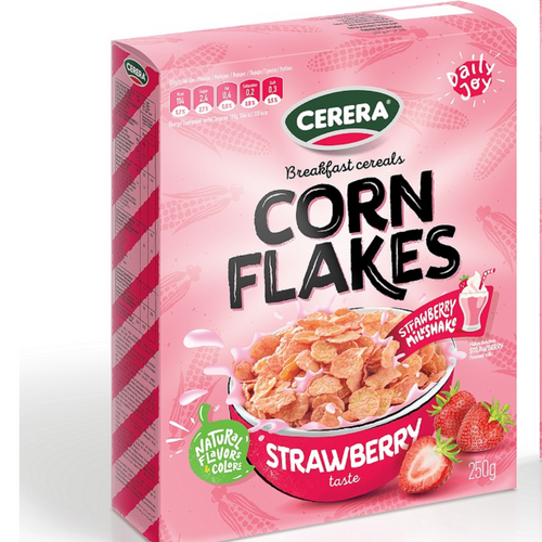 Corn flakes, Strawberry taste