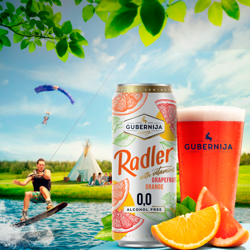 GUBERNIJA Orange Grapefruit RADLER alcohol free​
