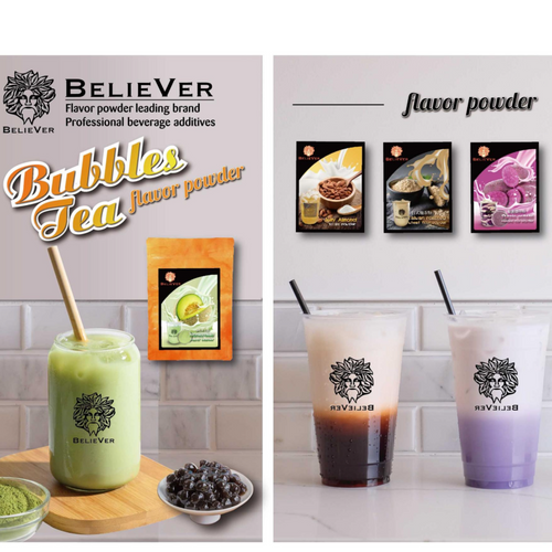 powder flavor and tea bubble
