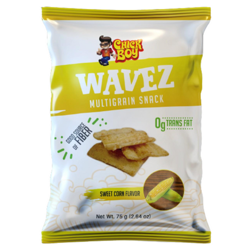 Chickboy Wavez Multigrain  Sweet Corn Flavor Snack  75g
