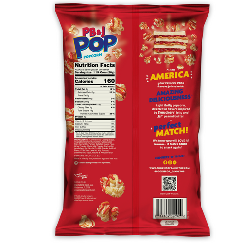 POP 149 GR POPCORN PB&J STRAWBERRY