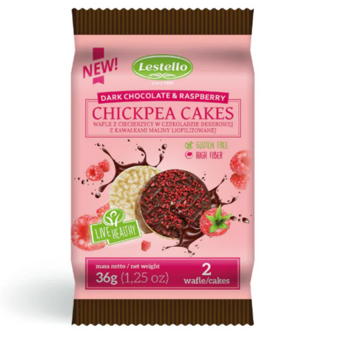 Lestello Dark chocolate chickpea cakes with pieces of freeze
