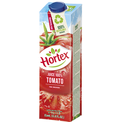 HORTEX Tomato juice 100% 1L tetra pak