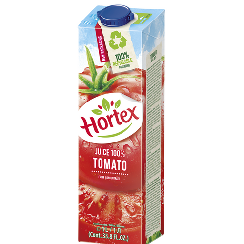 HORTEX Tomato juice 100% 1L tetra pak