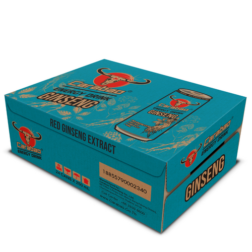 CARABAO CARBONATED ENERGY DRINK WITH GINSENG 250ML