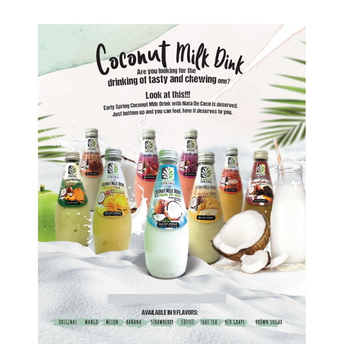 Coconut Milk Drink with Nata De Coco