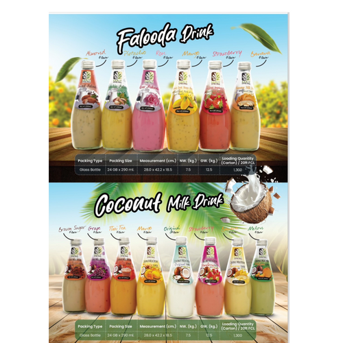 Coconut Milk Drink with Nata De Coco