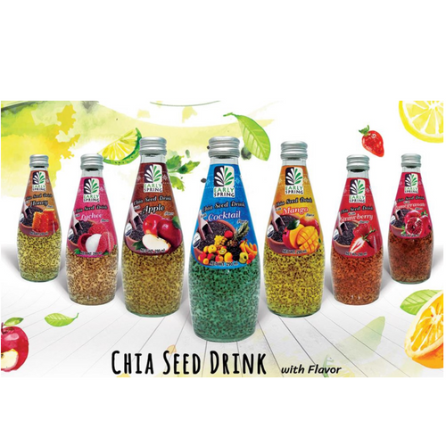 Chia Seed Drink with Fruit Flavor