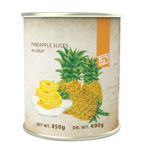 Canned pineapple slices in light syrup