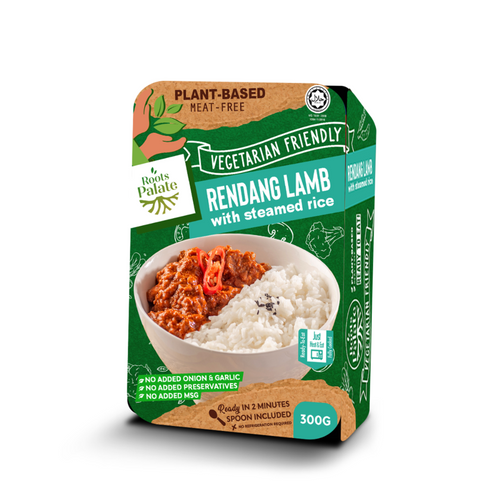 Vegetarian Rendang Lamb with Steamed Rice