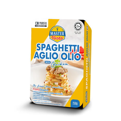 Spaghetti Aglio Olio with Chicken