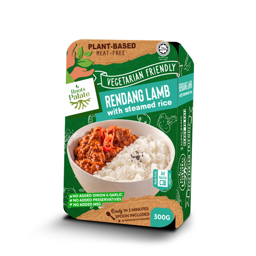 Vegetarian Rendang Lamb with Steamed Rice