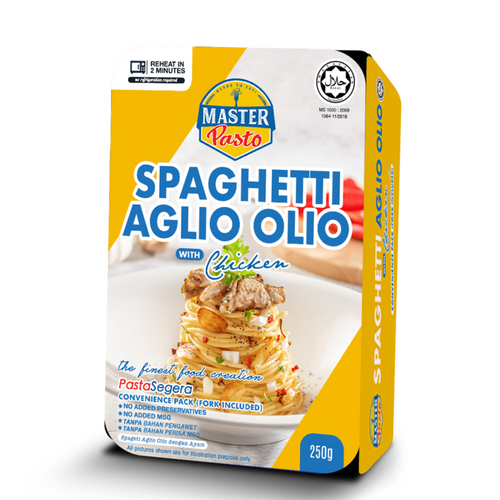 Spaghetti Aglio Olio with Chicken
